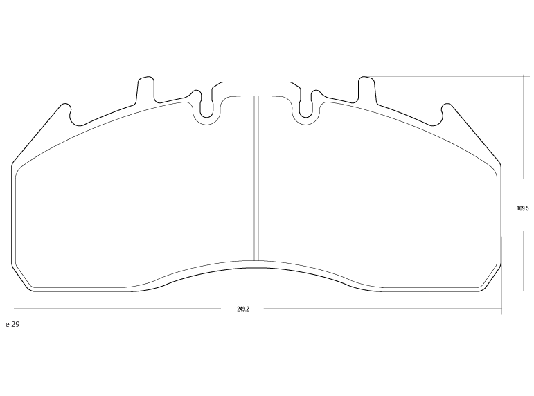 PASTILLA DE FRENO CAMION OMNIBUS VOLVO 08/...