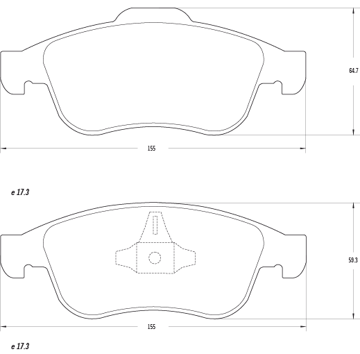 PASTILLA DE FRENO DEL RENAULT KANGOO 18/... /FLUENCE 10/... /DUSTER 11/...(2.0)/CAPTUR