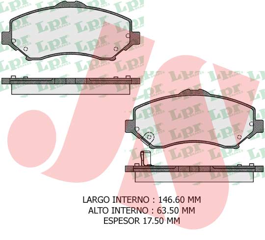 PASTILLA DE FRENO DEL DODGE JOURNEY 08/... /JEEP CHEROKEE/LIBERTY 07/... WRANGLER/CARAVAN
