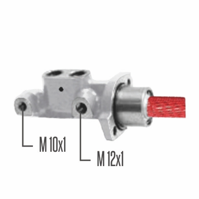 BOMBA DE  FRENO C/ ABS PEUGEOT 306-206-207.  2 SALIDAS 10X1 Y 12X1 (ALUMINIO)