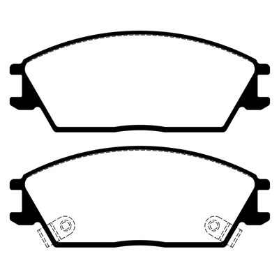PASTILLA DE FRENO DEL HYUNDAI ELECTRA 90/... /EXEL 92/... /SCOUPE 92/... ACCENT 94/... (SISTEMA AKEBONO)
