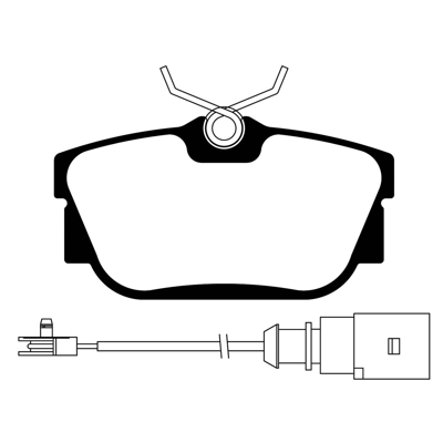 PASTILLA DE FRENO TRAS VOLKSWAGEN SHARAN 95/... (1.9-2.0-2.8)