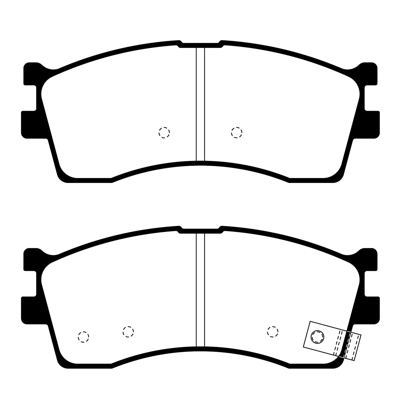 PASTILLA DE FRENO DEL KIA SPORTAGE/SPECTRA 01/02 /MENTOR  01/.../RIO 02/... (1.3-1.5)