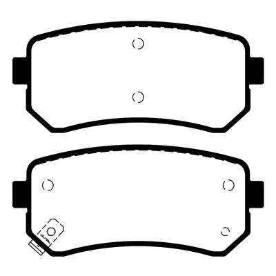 PASTILLA DE FRENO TRAS HYUNDAI I-30 09/... - KIA CERATO 09/... SPORTAGE 10/... (2.0-16V) - PRIDE 05/...