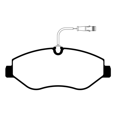 PASTILLA DE FRENO DEL MERCEDES BENZ SPRINTER 415/416 - 311 - VITO - VIANO SISTEMA BREMBO C/SENSOR