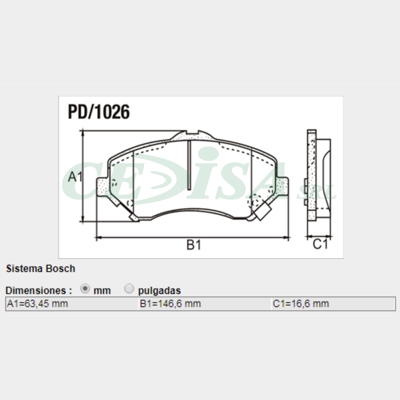 PASTILLA DE FRENO DEL DODGE JOURNEY 08/... /JEEP CHEROKEE/LIBERTY 07/... WRANGLER/CARAVAN