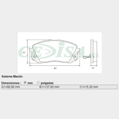 PASTILLA DE FRENO DEL KIA SPORTAGE 10/13 (2.0)/TUCSON 10/... /SOUL 14/...KONA