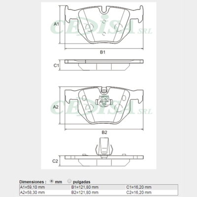 PASTILLA DE FRENO TRAS BMW SERIE 5/7/X5/X7
