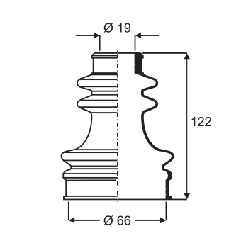FUELLE TRANSMISION-  RENAULT 12 (CON TRICETA)  R12 (CON HOMOCINETICA) CAJA IZQ-DER