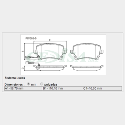 PASTILLA DE FRENO TRAS AUDI A4/A6/A8 /VW TRASPORTER