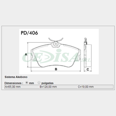 PASTILLA DE FRENO VOLKSWAGEN TRANSPORTER/CARAVELLE T4 90/...