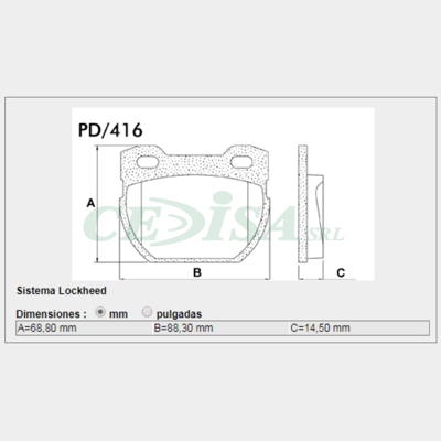 PASTILLA DE FRENO TRAS LAND ROVER DISCOVERY 99/.../DEFENDER (SIST.IMPORTADO)