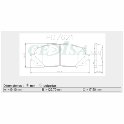 PASTILLA DE FRENO DEL TOYOTA YARIS 06/.../ COROLLA FILDER 05/... (1.8)
