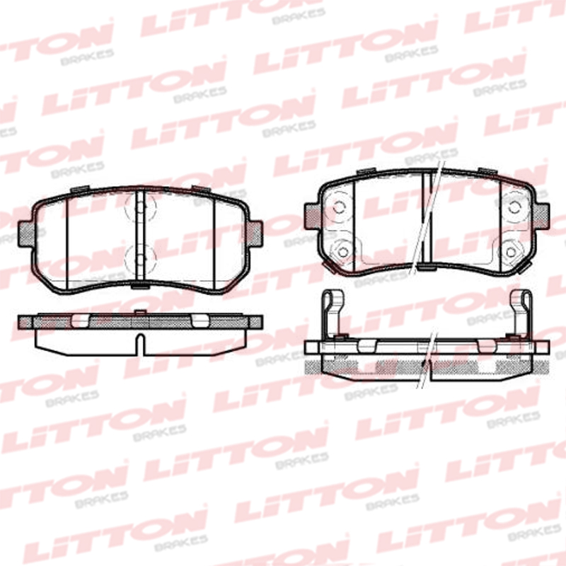 PASTILLA DE FRENO TRAS HYUNDAI I-30 09/... - KIA CERATO 09/... SPORTAGE 10/... (2.0-16V) - PRIDE 05/...