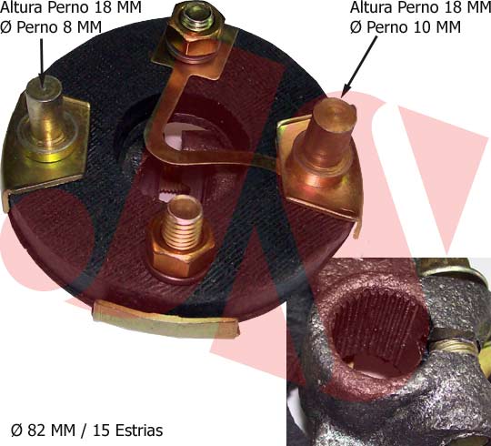 MANCHÓN DE DIRECCIÓN PARA C-10 1960/66 MF PERNOS 10 MMM - 8 MM