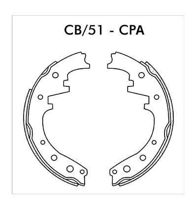 ZAPATA PARA FRENOS  - CHEVROLET  BLAZER (95/ )  RANGER (05 / 12 ) S-10 (95/ )" STD. 5,35-6,60 / 5,00