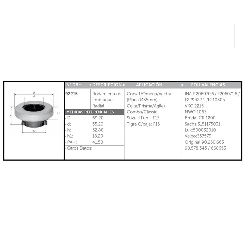 CRAPODINA DE EMBRAGUE MECANICA CHEVROLET CORSA /COMBO/TIGRA 1.6 8V
