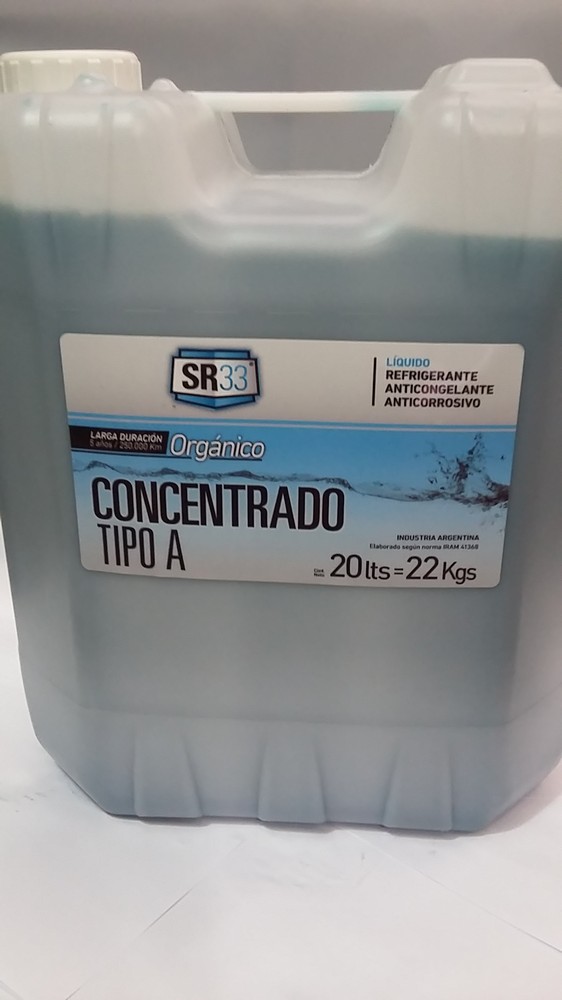 LIQUIDO ANTICONGELANTE ORGANICO ( VERDE ) ENVASE 20 LITROS (CONCENTRADO)