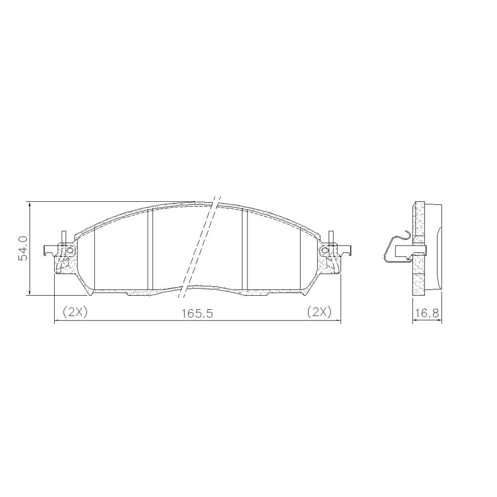 PASTILLA DE FRENO DEL NISSAN FRONTIER II 14/... /NP300 13/...  /RENAULT ALASKAN