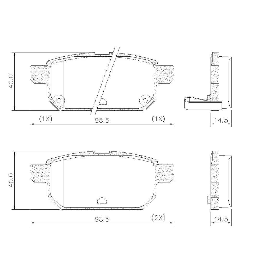 PASTILLA DE FRENO TRAS SUZUKI VITARA 16/... (1.6-16V)
