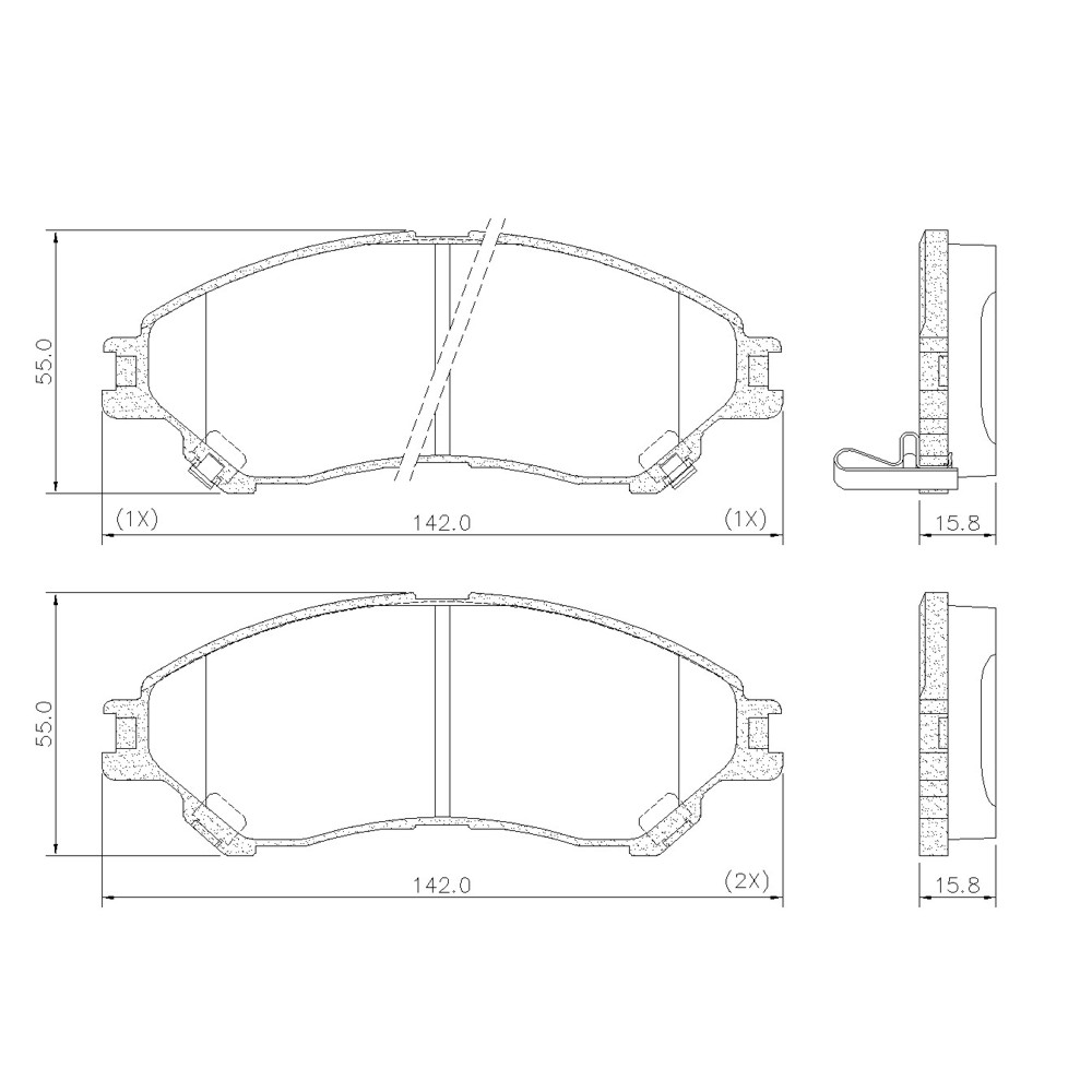 PASTILLA DE FRENO DEL SUZUKI VITARA 16/... (1.6-16V)