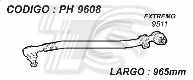 BARRA CENTRAL IVECO EUROTRAK -EUROTECH 450- LARGO 965MM