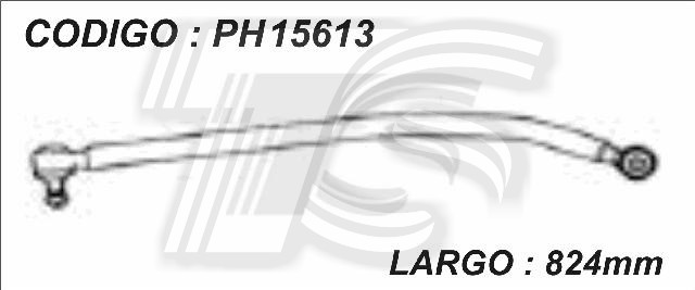 BARRA CORTA DE DIRECCION - FORD  CARGO 814 (TUBO ) - LARGO 824 MM