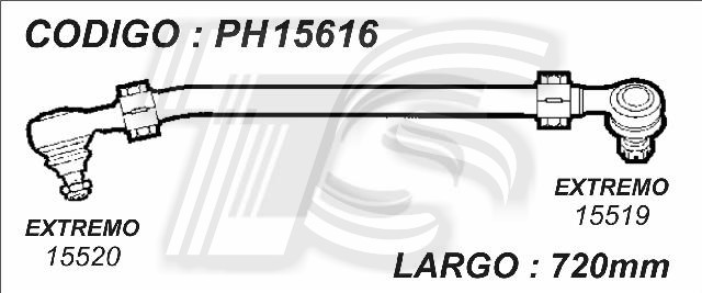 BARRA CENTRAL FORD 14000 99 ( REG. )-LARGO 720 MM