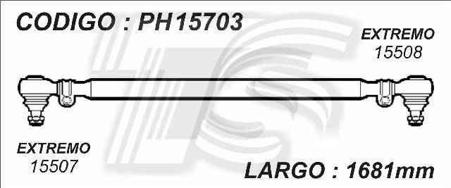 BARRA LARGA DE DIRECCION - FORD  F14000 - LARGO 1681 MM.