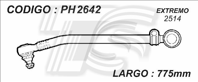 BARRA CENTRAL L 1615-20-22-33-1720 /LK- LARGO 775MM