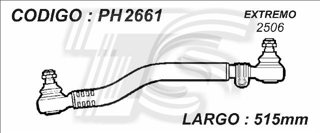 BARRA CENTRAL -  MERCEDES BENZ  LO809 /LO813 - LARGO: 515 MM.