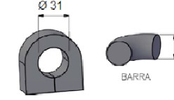 BUJE BARRA ESTABILIZADORA -  F100 - DUTY-4X2   F100-1999/2012 F250-1999/2012 - F350-1999/2012