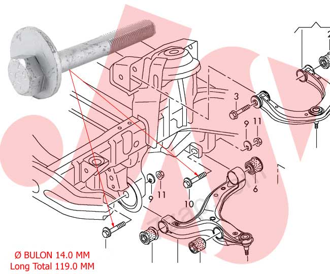 CORRECTOR DE COMBA PARA PARRILLA INF VW AMAROK 14/...