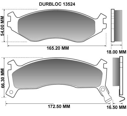 PASTILLA DE FRENO DEL DODGE DAYTONA 84/93 - CARAVAN/SPIRIT (UTRAPAD)