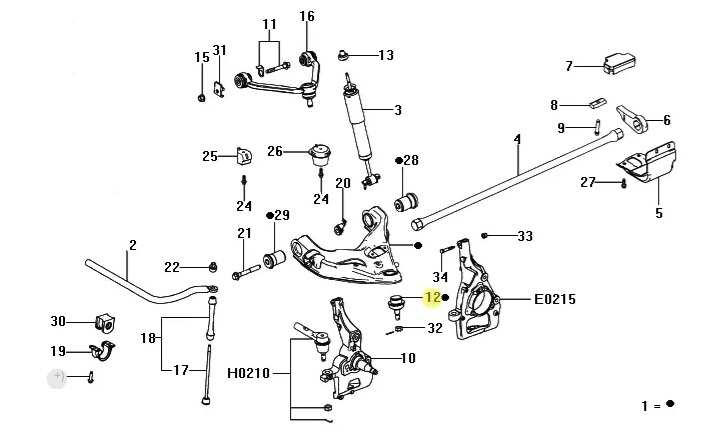 ROTULA DE SUSPENSION - INFERIOR FORD RANGER 98/2011