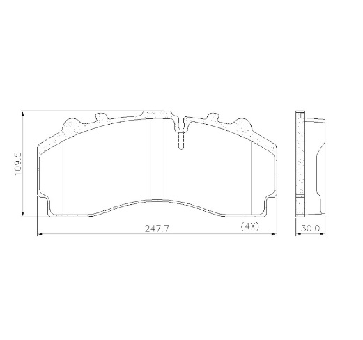 PASTILLA DE FRENO - SCANIA G.R 440 - 480-540-(17/22) - K410 (14/16)