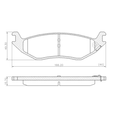 PASTILLA DE FRENO TRAS DODGE RAM 1500 05/...