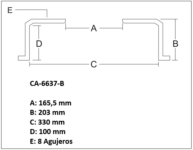 CAMPANA DE FRENO FORD TRAS F-4000 05/... (8 AGUJEROS)