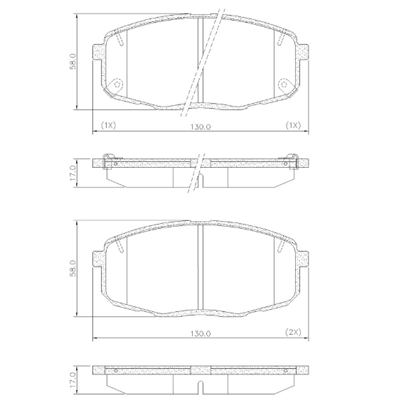 PASTILLA DE FRENO DELANTERA - HYUNDAI CRETA  1.6   2016/