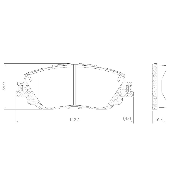 PASTILLA DE FRENO- TOYOTA CAMRY 2.5 16V (17/...) - CROSS 1.8 HIBRID- 2.0 16V CVT (2020/...)
