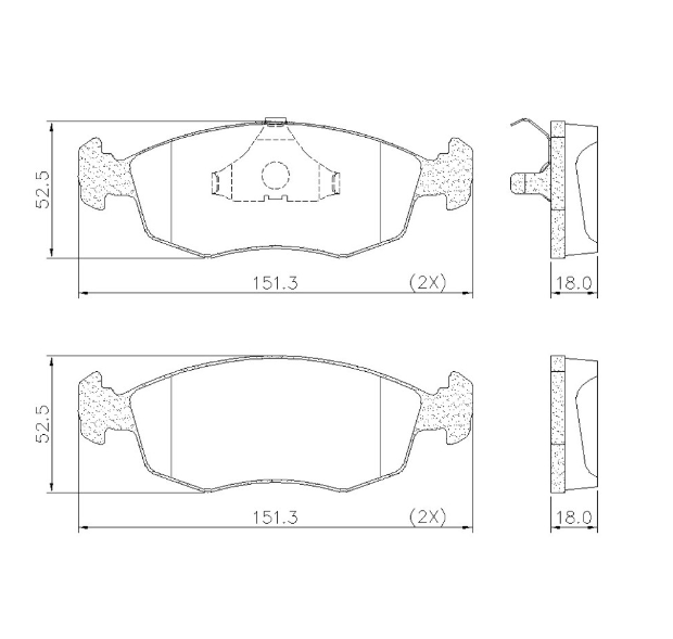 PASTILLA DE FRENO DEL FORD ESCORT XR3 /ORION