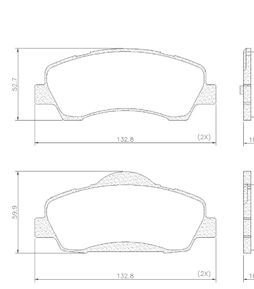 PASTILLA DE FRENO DEL CITROEN ELYSÉE 16/... (1.6) /C4 CACTUS 17/.. /PEUGEOT 301 17/... (1.3)(CON PLACA ANTI RUIDO)