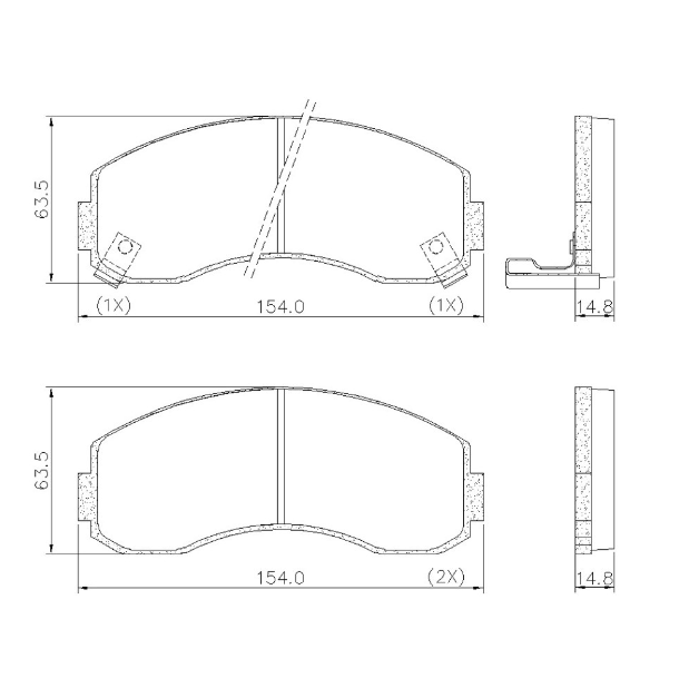 PASTILLA DE FRENO DEL KIA K-2700/ASIA TOPIC