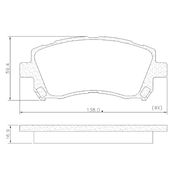 PASTILLA DE FRENO DEL SUBARU FORESTER/IMPREZA/LEGACY 98/02 (15")