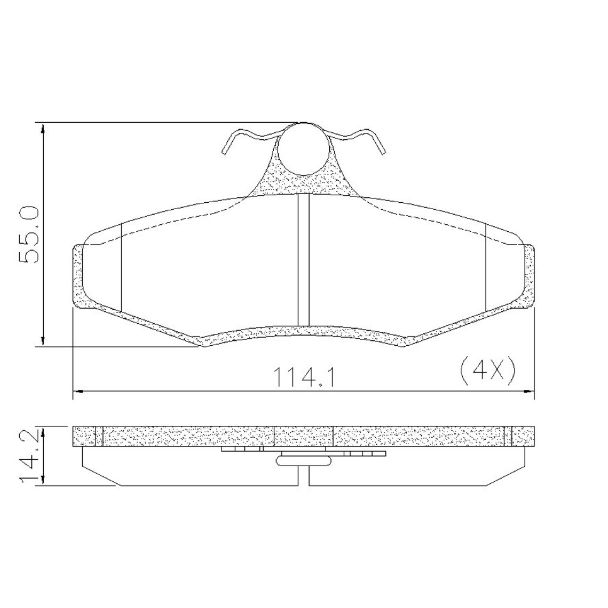 PASTILLA DE FRENO TRAS SSANG YONG KORANDO FAMILY 93/96