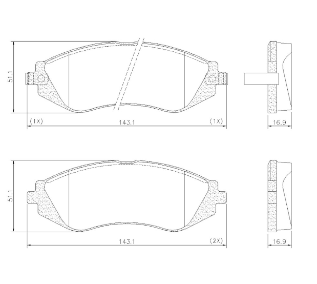 PASTILLA DE FRENO CHEVVROLET AVEO/DAEWOO/LANOS/LEGANZA/CIELO