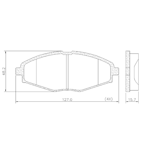 PASTILLA DE FRENO DAEWOO LANOS 97/.../MATIZ 98/.../CIELO 97/...