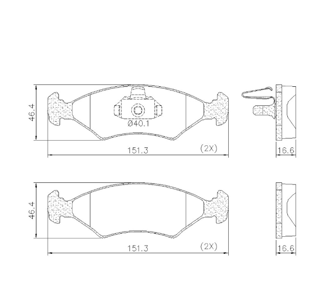 PASTILLA DE FRENO FORD COURRIER/FIESTA MAX/FORD FIESTA 97/...