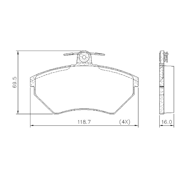 PASTILLA DE FRENO AUDI/SEAT/VW