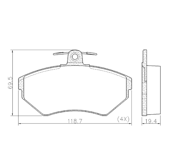 PASTILLA DE FRENO AUDI/SEAT/VW